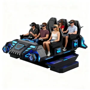 6-Player Dark Battleship VR Pod - Bermuda Adventure Interactive Cinema & Immersive VR Experience | 200+ Scenarios with Remote Updates for Entertainment Centers