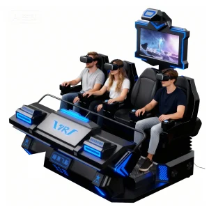 4-Player Dark Spaceship VR Pod with Cinema Seats | 200+ VR Games & Remote Content Updates | Commercial Immersive VR System for Entertainment Venues
