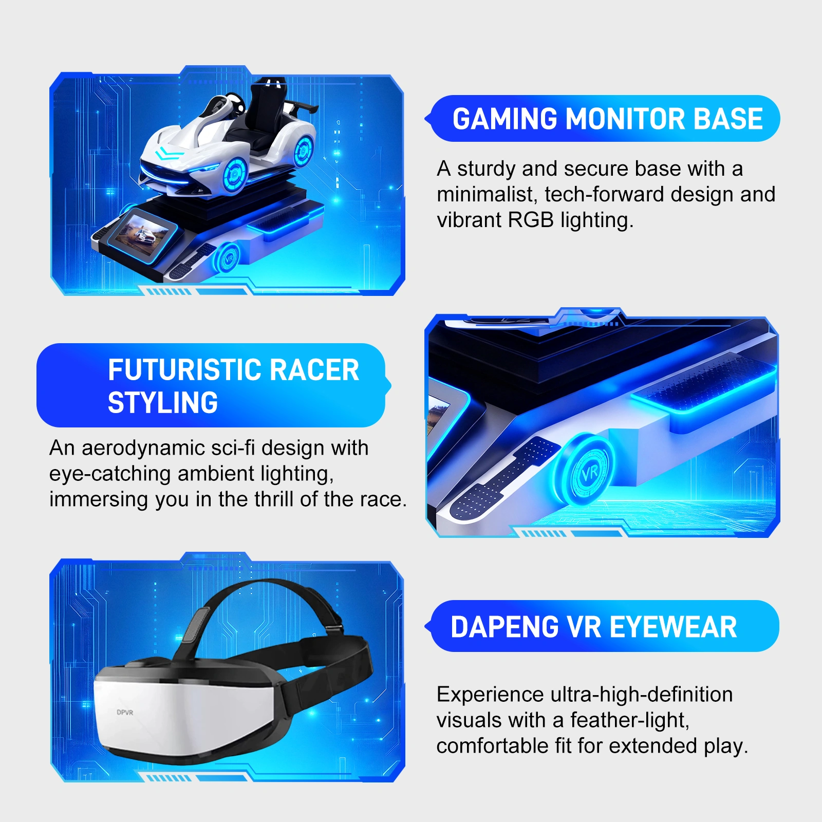 VR Racing Simulator Arcade Machine - All-in-One Immersive Motion Cockpit with 200+ VR Games & Remote Updates | Commercial-Grade VR Driving Experience - Image 6