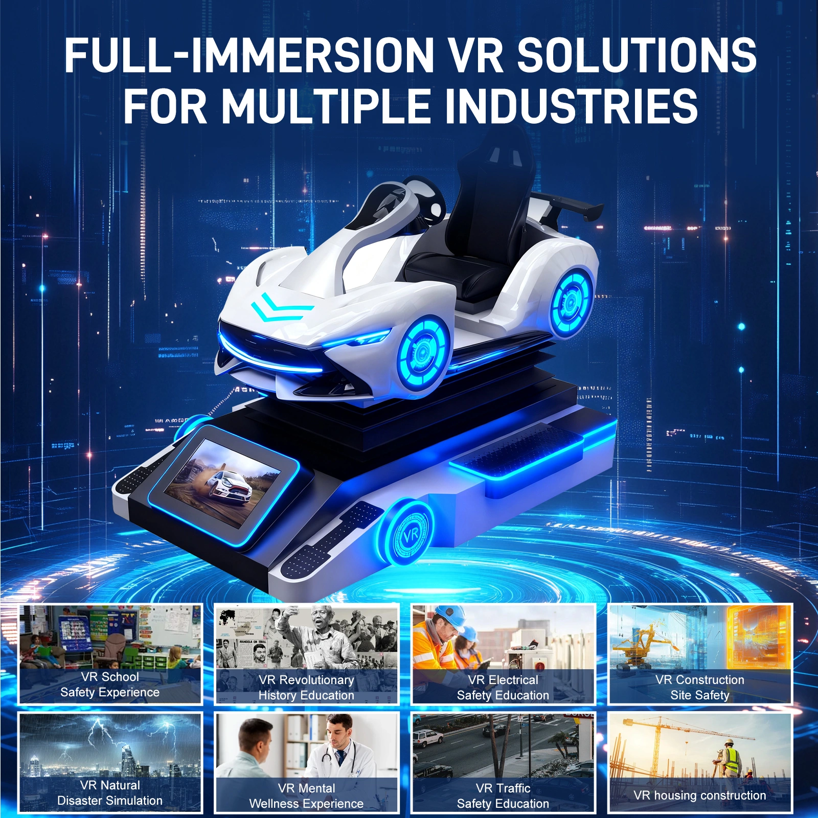 VR Racing Simulator Arcade Machine - All-in-One Immersive Motion Cockpit with 200+ VR Games & Remote Updates | Commercial-Grade VR Driving Experience - Image 7