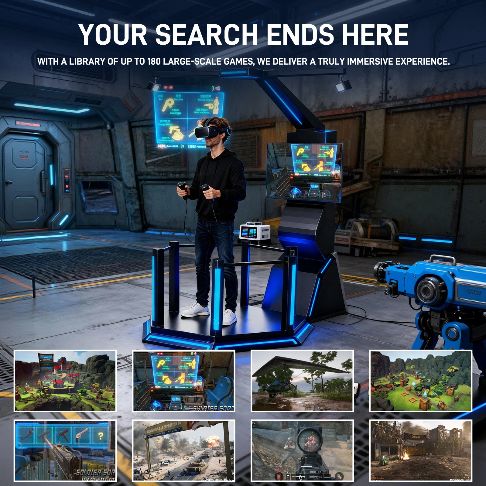 Omni-Directional VR Motion Platform | All-in-One VR Experience Center System for Theme Parks & Entertainment Venues | 200+ Games with Remote Content Updates - Image 2