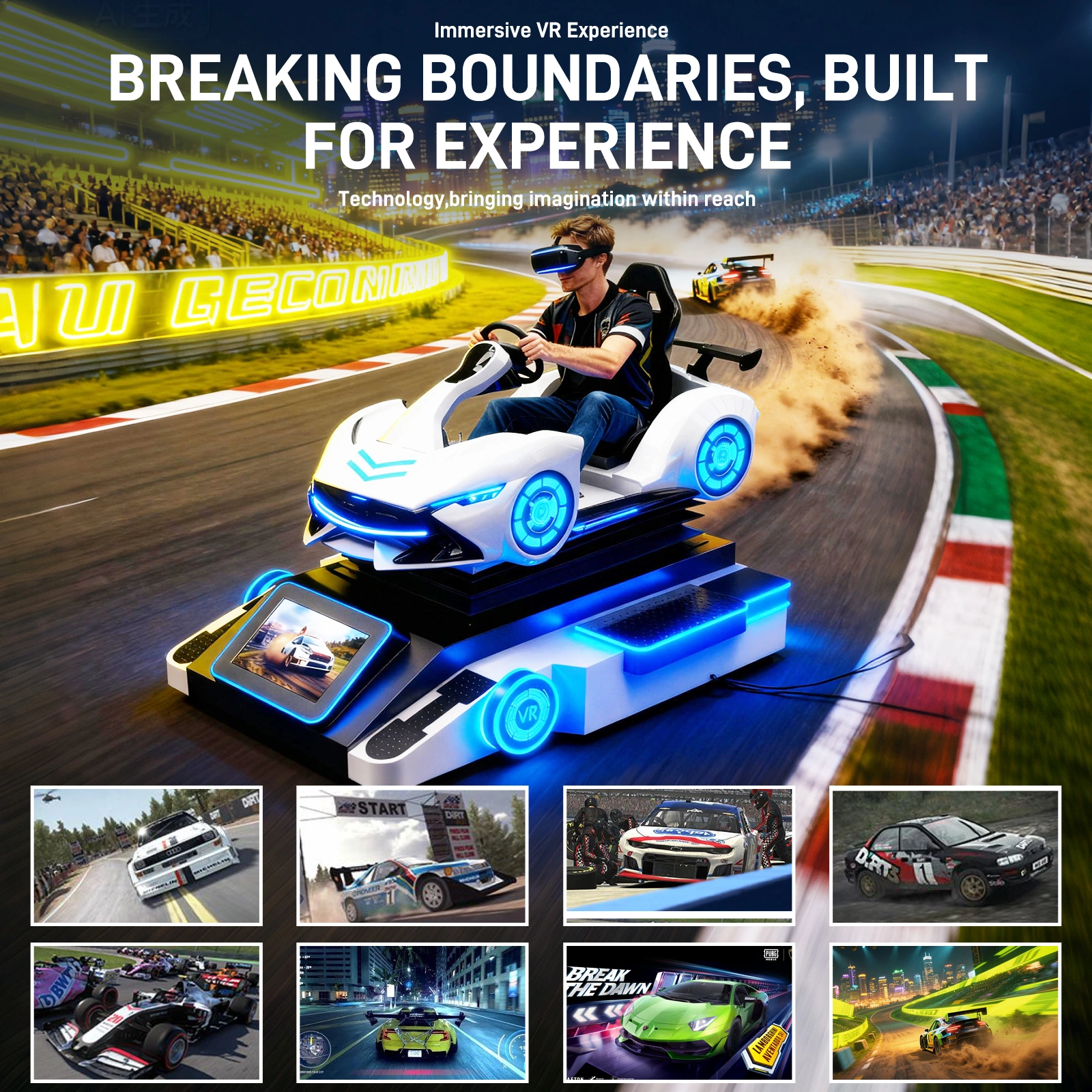 VR Racing Simulator Arcade Machine - All-in-One Immersive Motion Cockpit with 200+ VR Games & Remote Updates | Commercial-Grade VR Driving Experience - Image 2