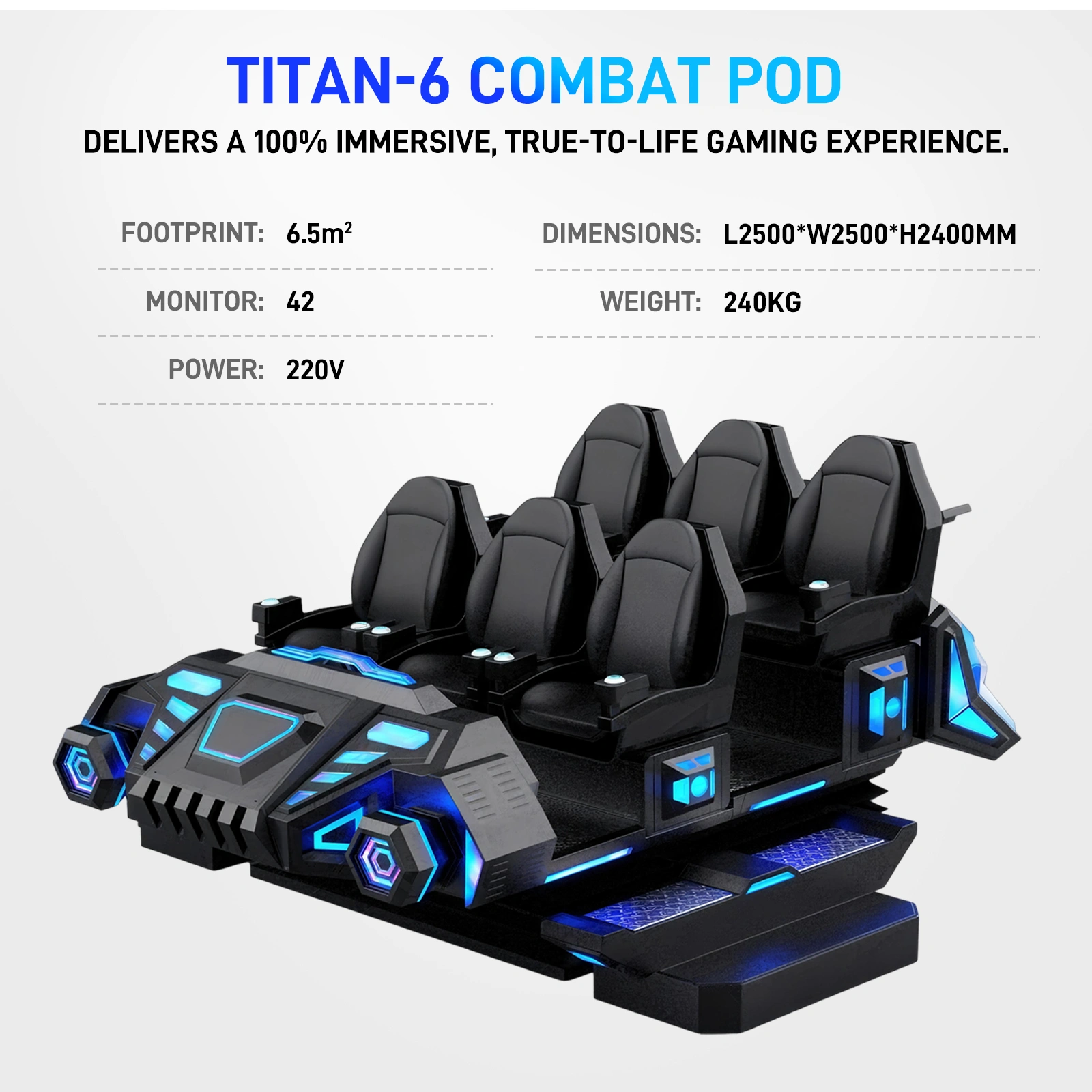 6-Player Dark Battleship VR Pod - Bermuda Adventure Interactive Cinema & Immersive VR Experience | 200+ Scenarios with Remote Updates for Entertainment Centers - Image 6