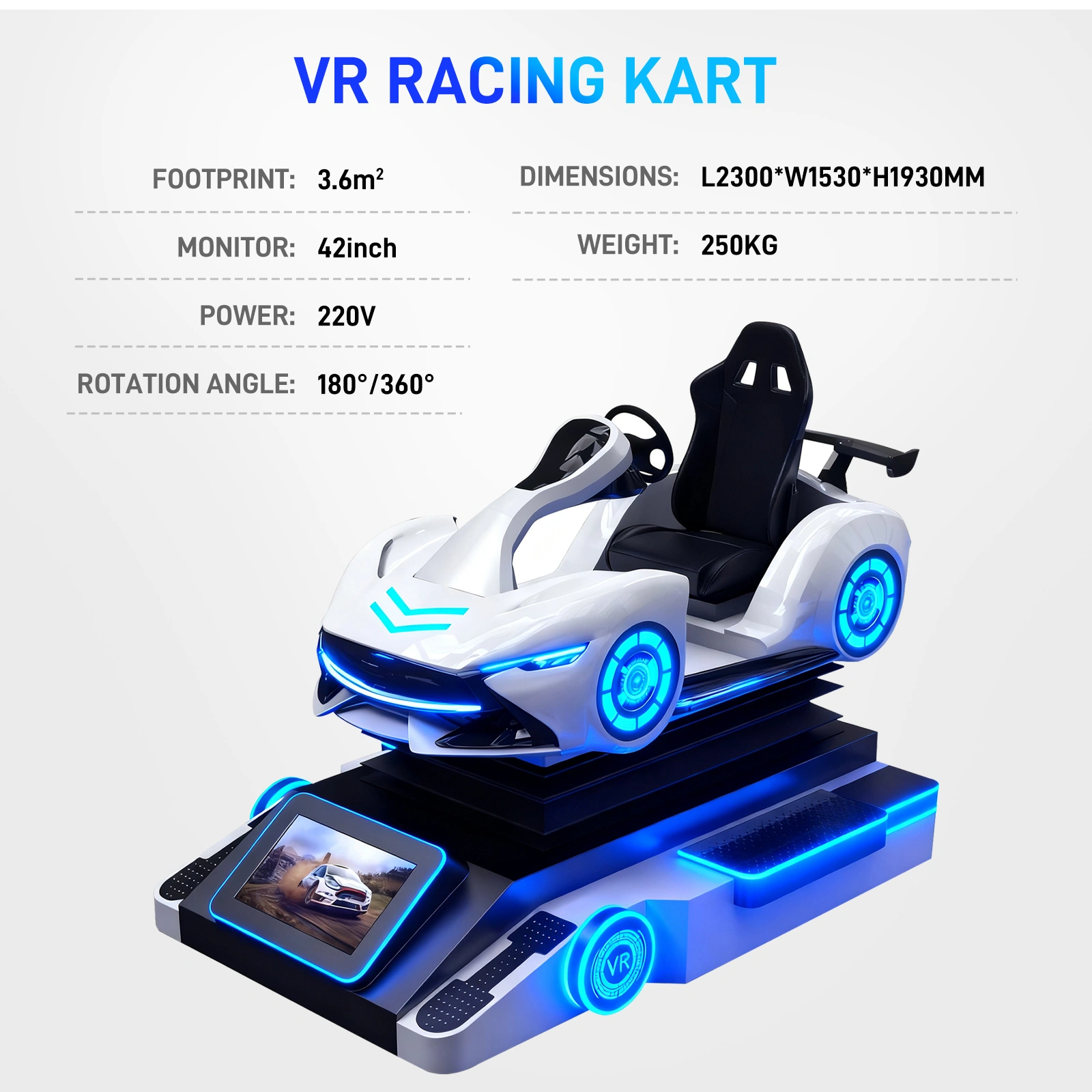 VR Racing Simulator Arcade Machine - All-in-One Immersive Motion Cockpit with 200+ VR Games & Remote Updates | Commercial-Grade VR Driving Experience - Image 3